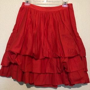 Zara Woman Coral Skirt Sz M